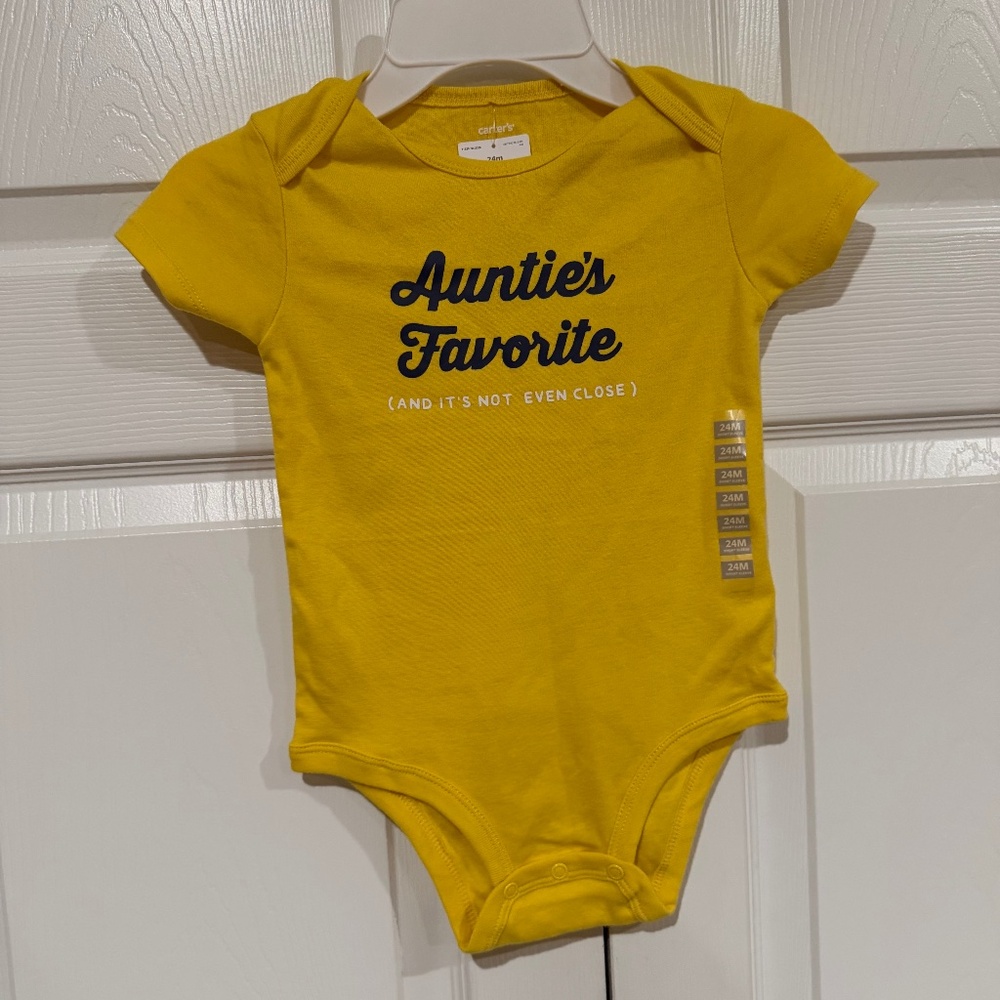NWT Carter's Baby Aunties Favorite Yellow/Blue One Piece 24 Months